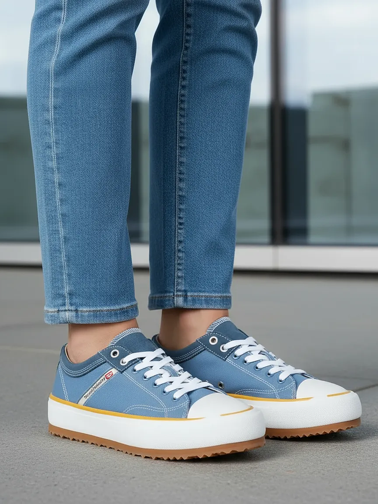Diesel Blue S-Principia Low-Top Sneakers - Talla 43 5