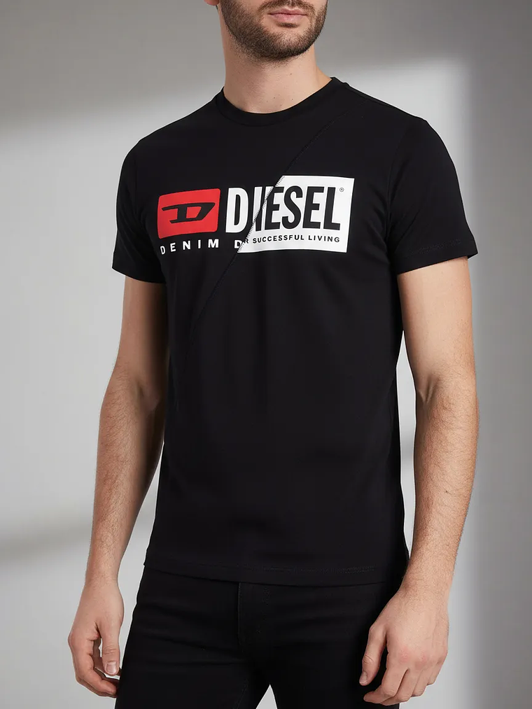 Polera Diesel T-Diego-Cuty Camiseta Negra 7
