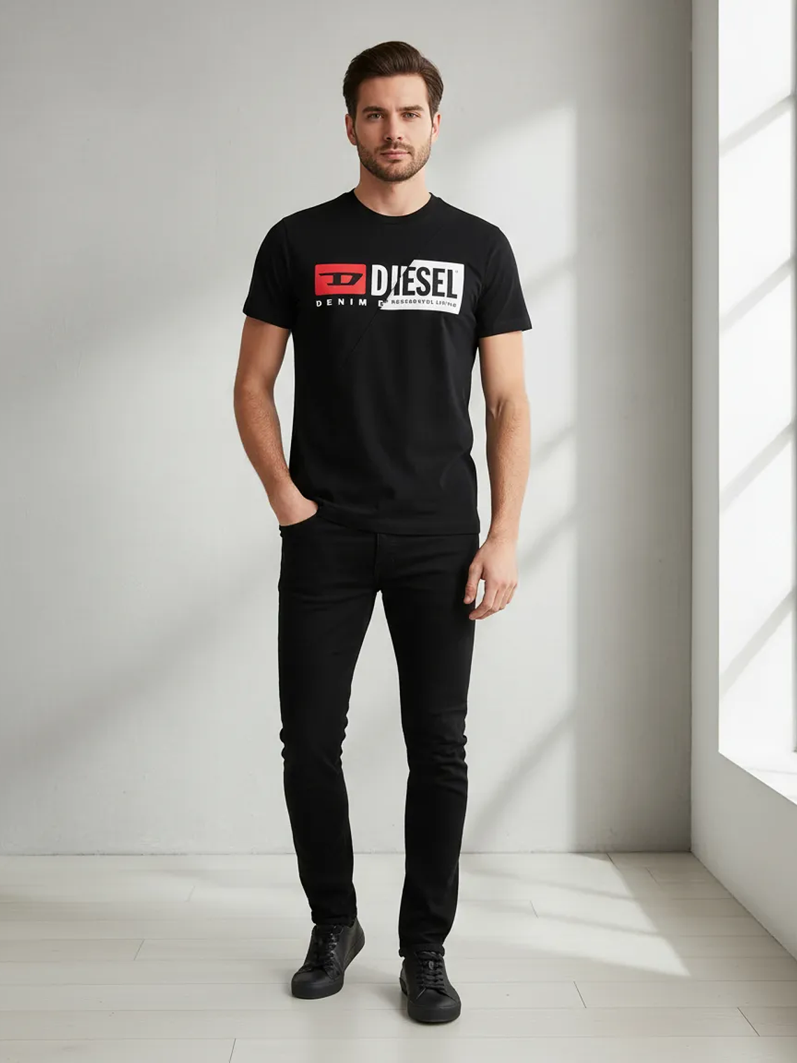 Polera Diesel T-Diego-Cuty Camiseta Negra 2