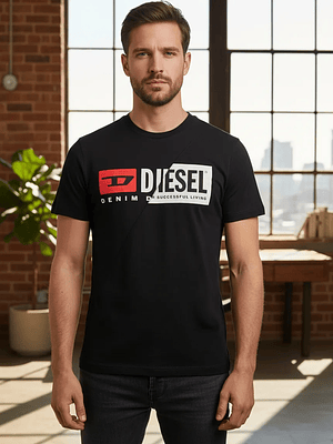 Polera Diesel T-Diego-Cuty Camiseta Negra