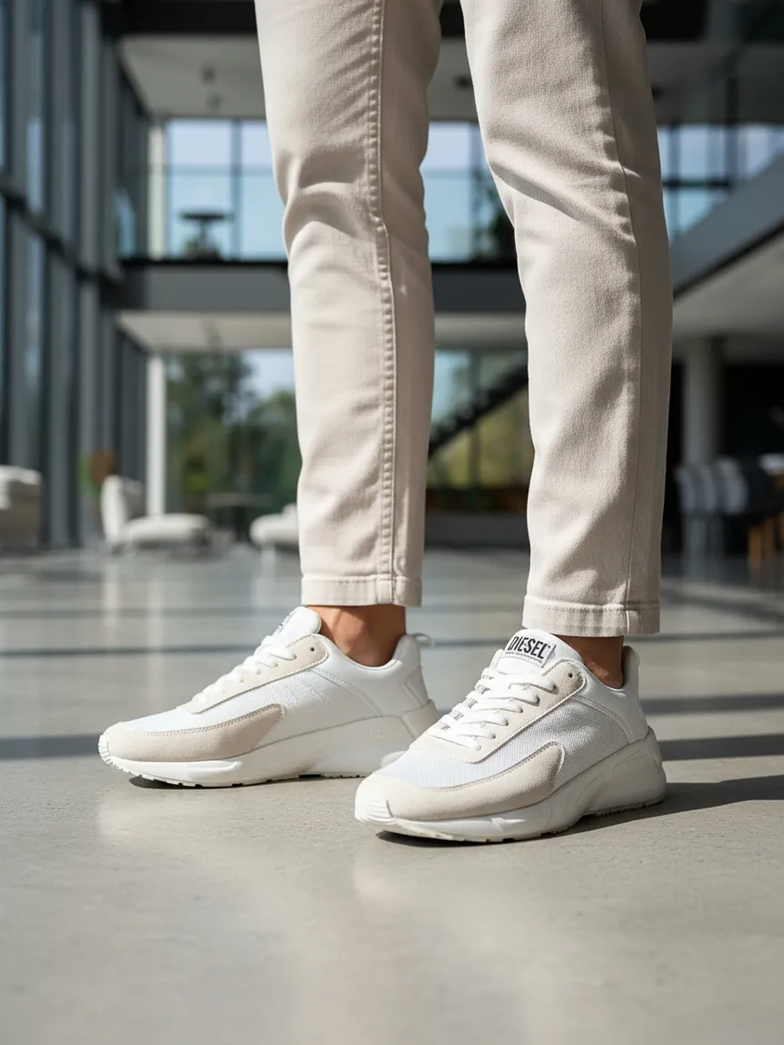 Zapatillas Diesel Hombre Urbanas Blanco/Beige – Talla 43 Originales 4