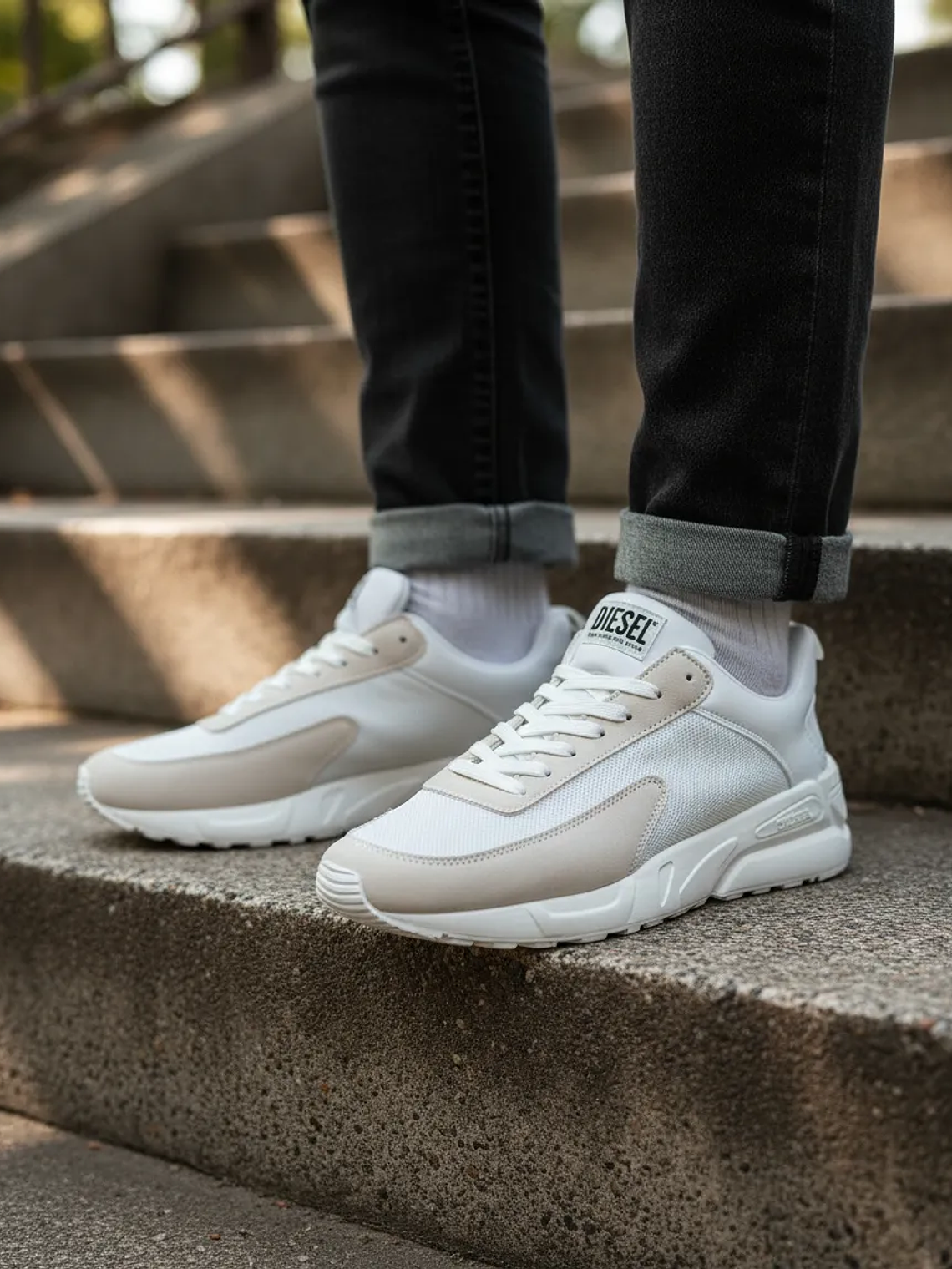 Zapatillas Diesel Hombre Urbanas Blanco/Beige – Talla 43 Originales 2