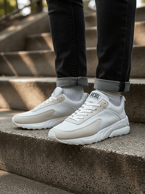 Zapatillas Diesel Hombre Urbanas Blanco/Beige – Talla 43 Originales