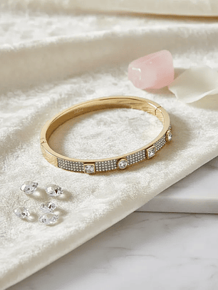 Pulsera Swarovski Thrilling Cristal Para Mujer 20 Cm Amarillo