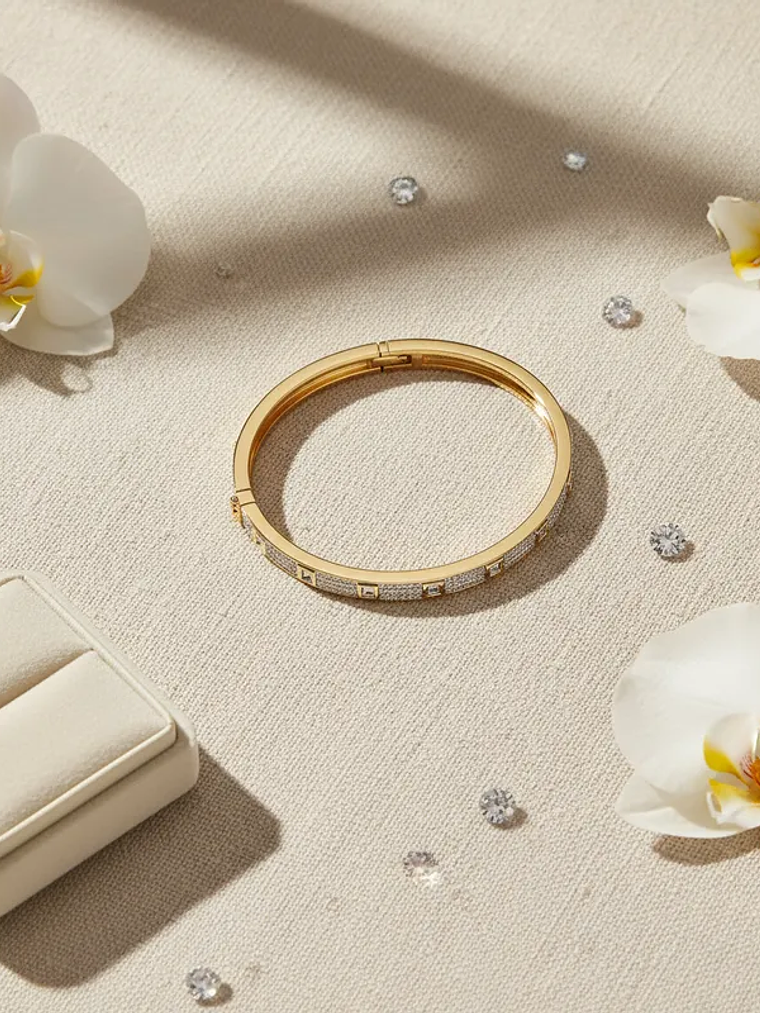 Pulsera Swarovski Thrilling Cristal Para Mujer 20 Cm Amarillo 3