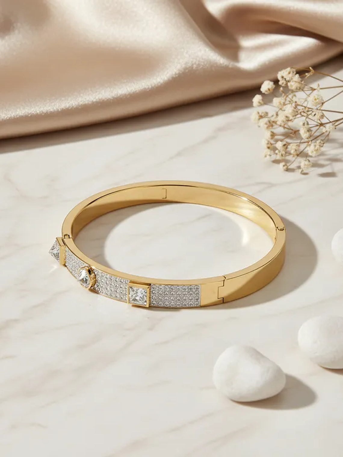 Pulsera Swarovski Thrilling Cristal Para Mujer 20 Cm Amarillo 4