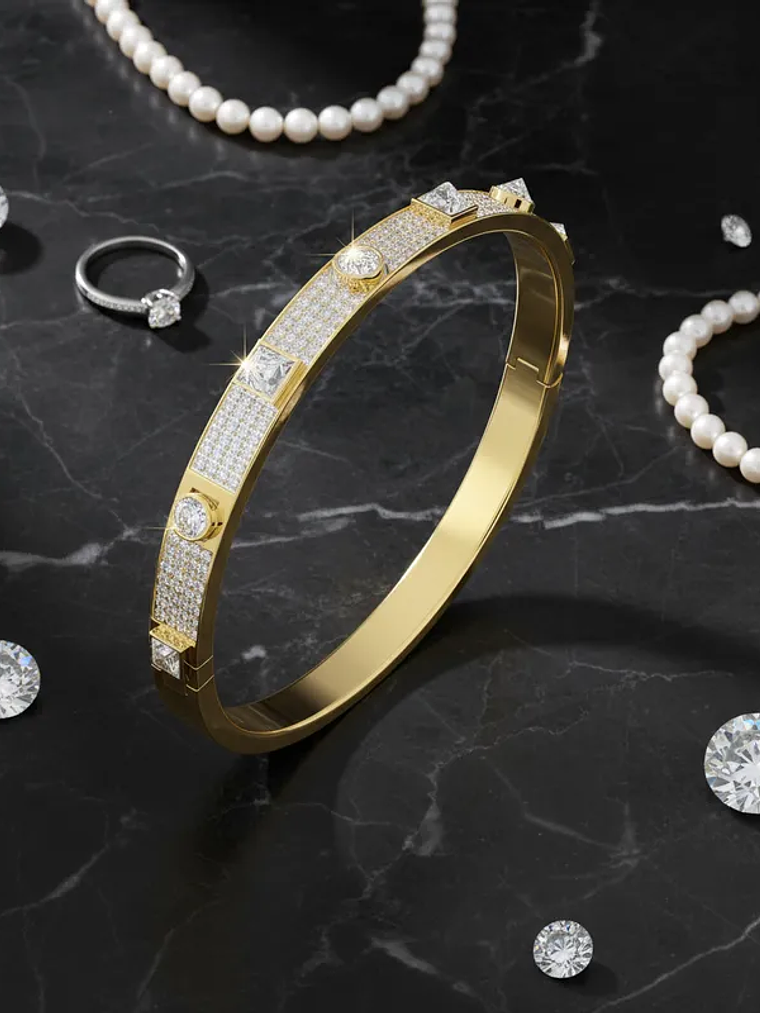 Pulsera Swarovski Thrilling Cristal Para Mujer 20 Cm Amarillo 1