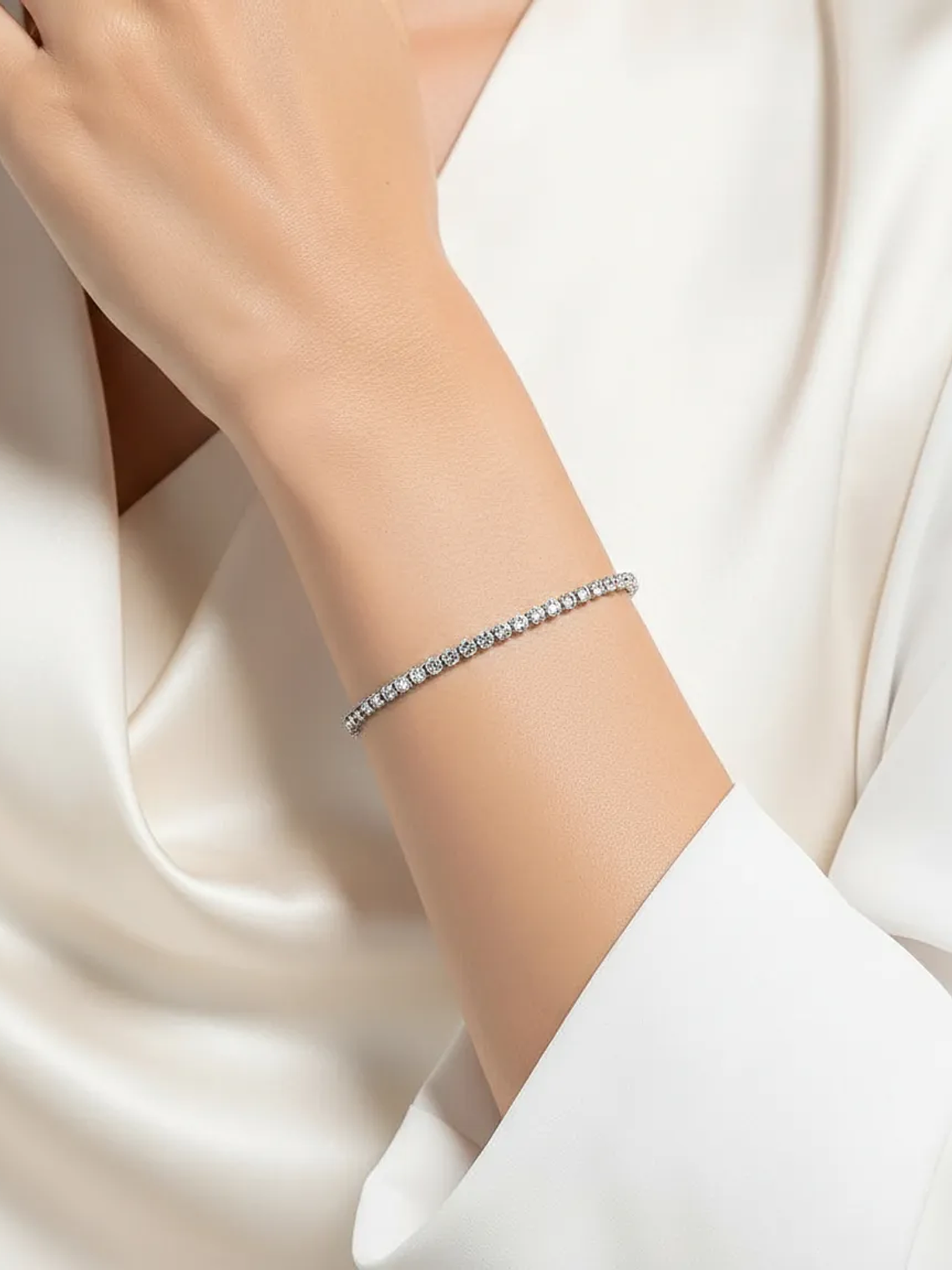 Pulsera Swarovski Imber Emily Tennis Rodio Plateada 19 Cm 19 Cm Plateado 7