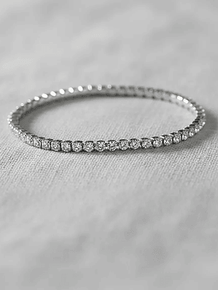 Pulsera Swarovski Imber Emily Tennis Rodio Plateada 19 Cm 19 Cm Plateado