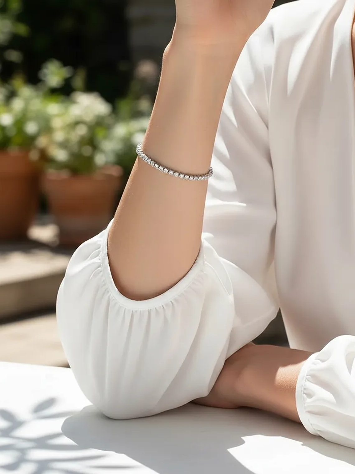 Pulsera Swarovski Imber Emily Tennis Rodio Plateada 19 Cm 19 Cm Plateado 2