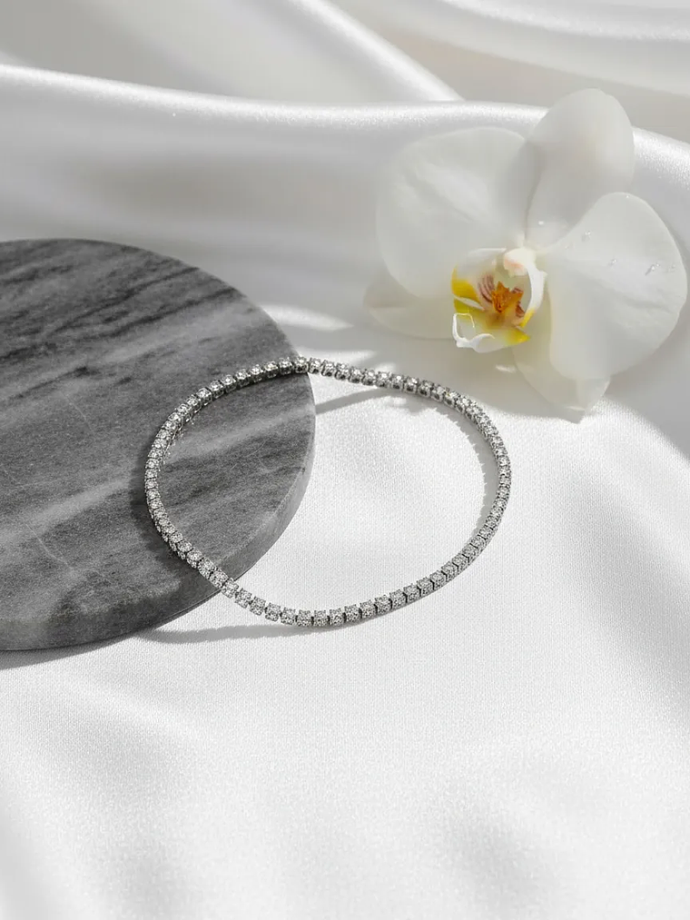 Pulsera Swarovski Imber Emily Tennis Rodio Plateada 19 Cm 19 Cm Plateado 8