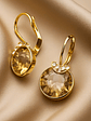 SWAROVSKI Pendientes Bella bañado en oro con piedra dorado - Miniatura 3