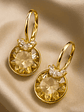 SWAROVSKI Pendientes Bella bañado en oro con piedra dorado - Miniatura 4