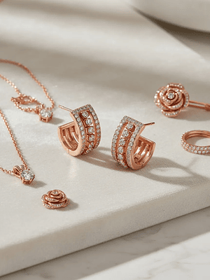 Aretes De Aro Swarovski Hyperbola | Cristales Blancos Y Baño