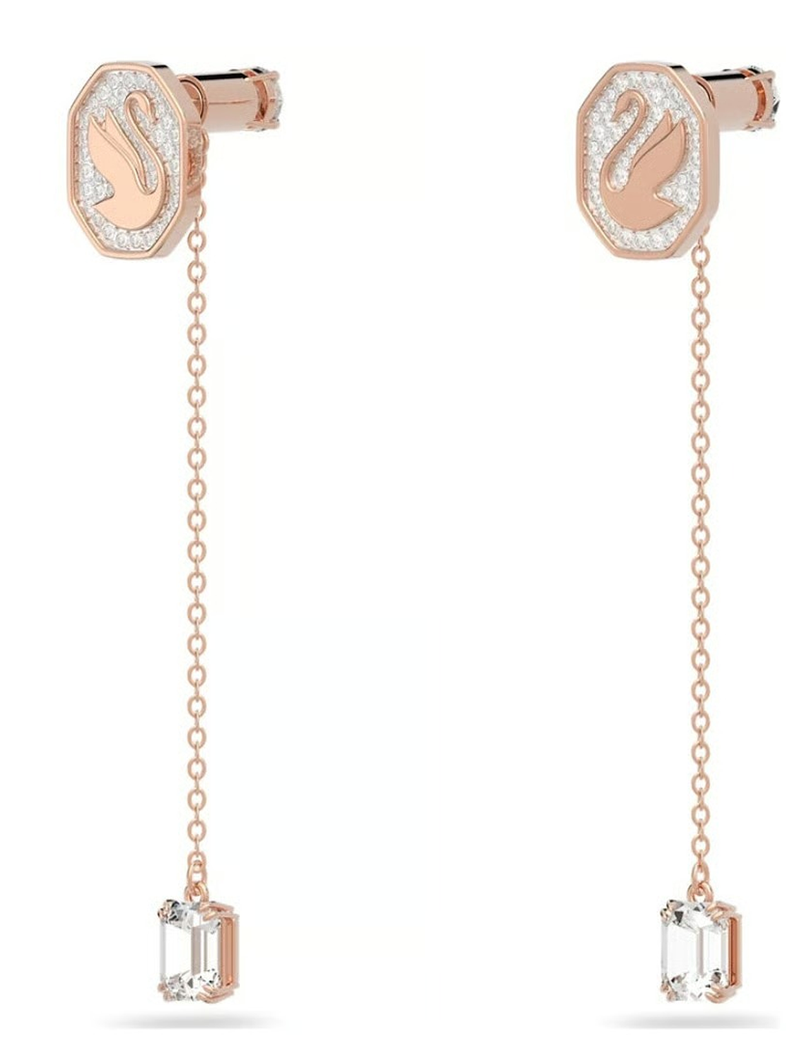 Swarovski Signum Drop Earrings, Swan, Whit 1