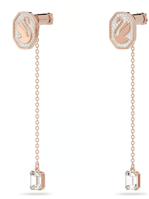 Swarovski Signum Drop Earrings, Swan, Whit