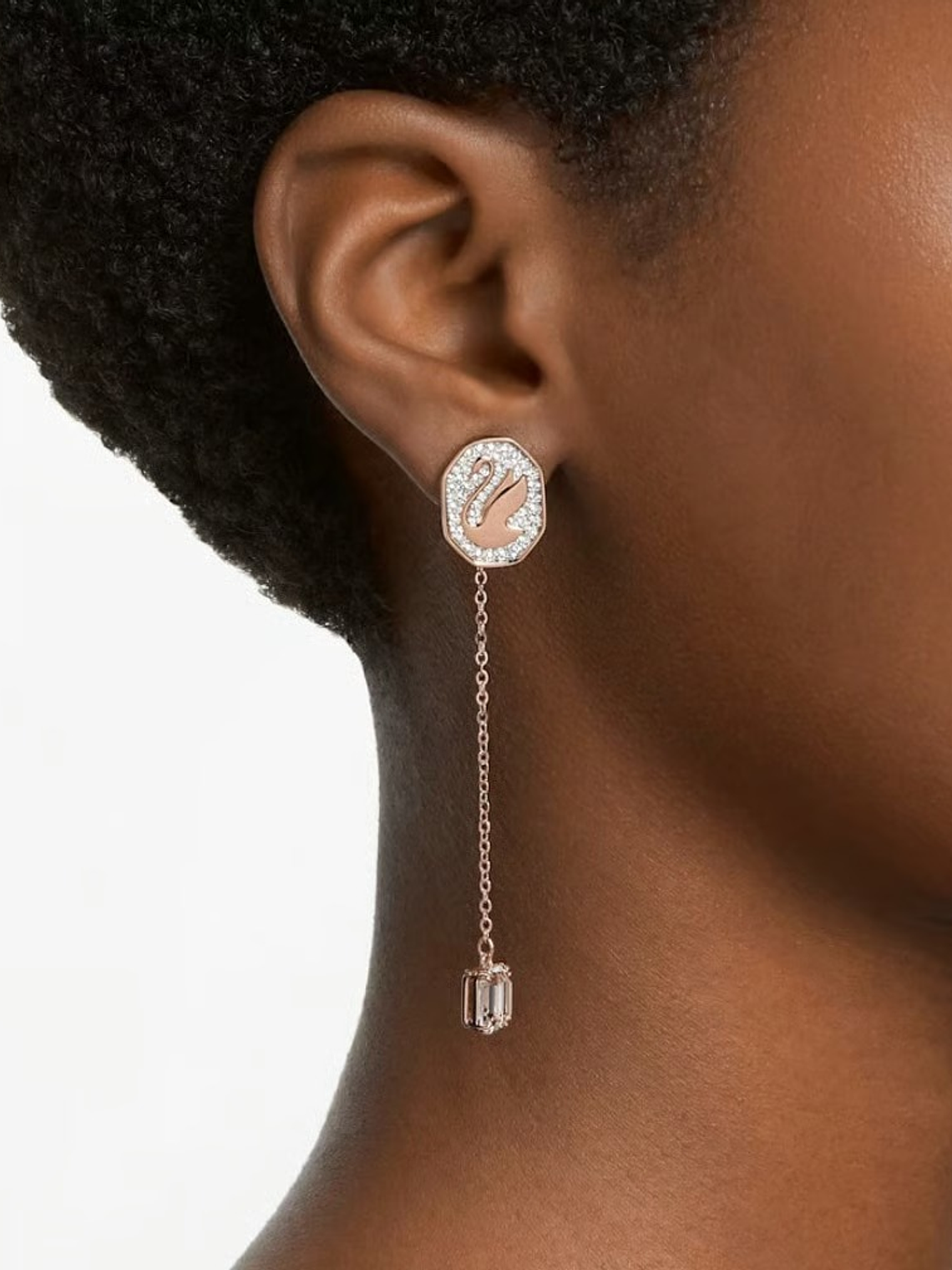 Swarovski Signum Drop Earrings, Swan, Whit 2