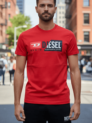 Polera diesel t-diego-cuty t-shirt roja