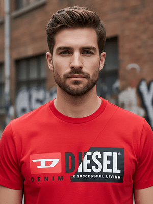 Polera diesel t-diego-cuty t-shirt roja
