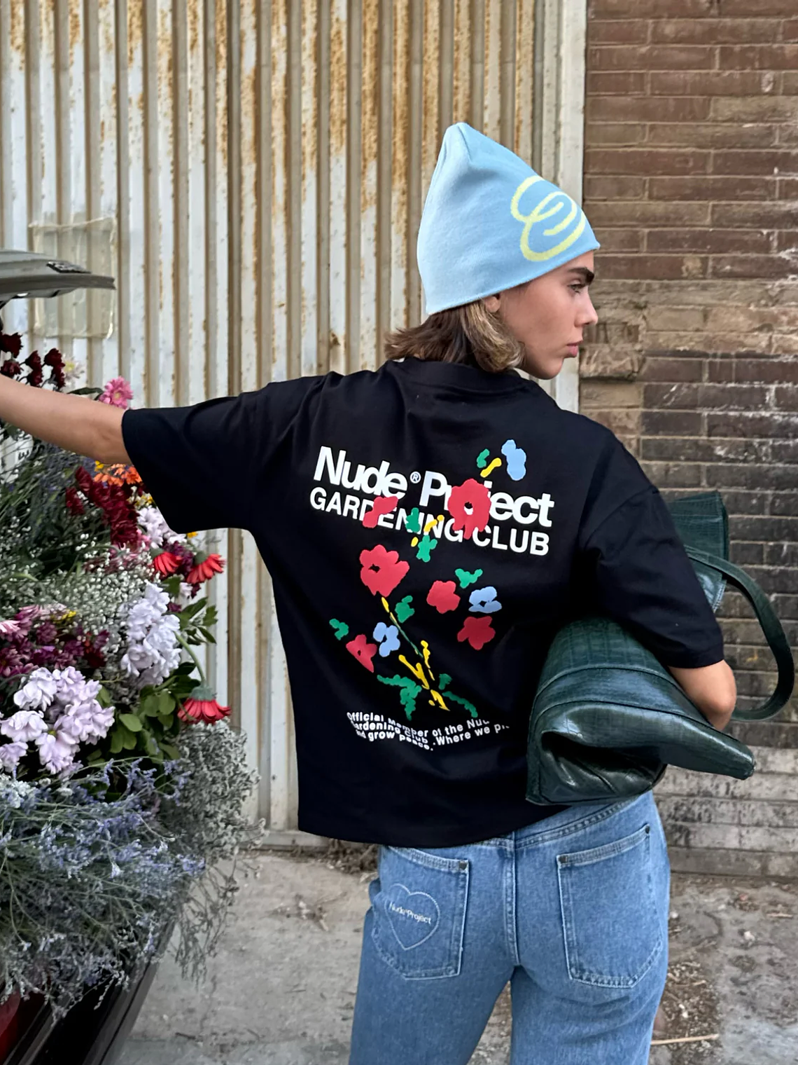 NUDE PROJECT Floreta Tee Black  4