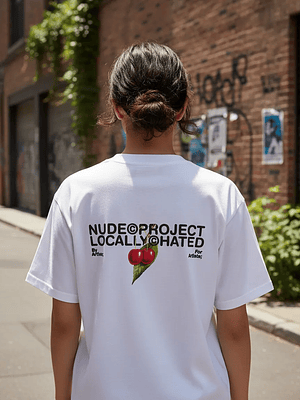Polera Nude Project Locally Hated Cherry Blanca