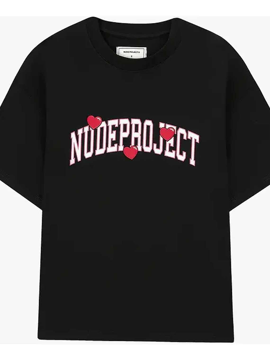 Nude Project Varsity Hearts Tee Black 6