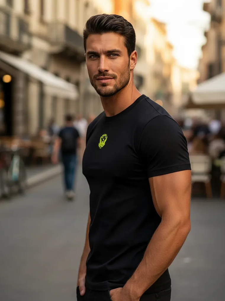 Polera Diesel Umtee Randal Cuello Redondo Negro Premium 3