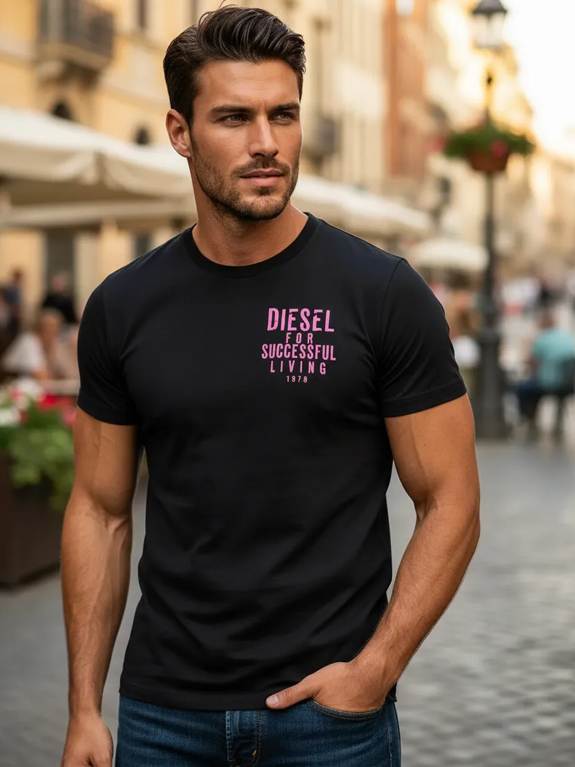 Polera Diesel T-just Masculina, Estilo Casual 1