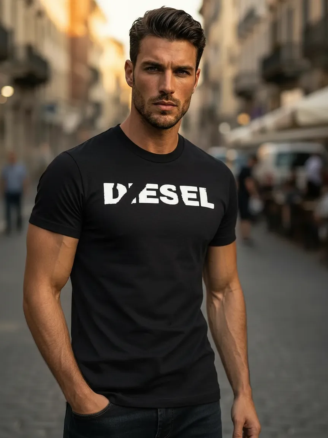 Polera Diesel T-just Masculina, Estilo Casual 3