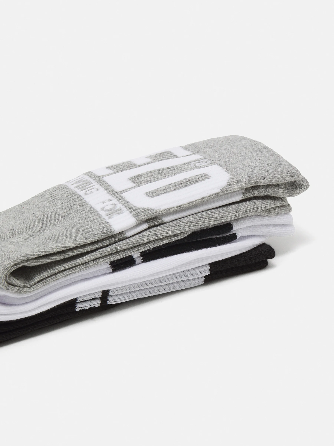 Calcetines Unisex Diesel Ray En Negro, Gris Y Blanco Blanco 42-47 2