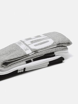 Calcetines Unisex Diesel Ray En Negro, Gris Y Blanco Blanco 42-47