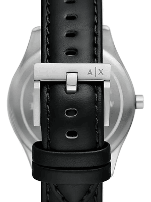 Reloj Hombre Ax Banks Dante De Piel Color De La Correa Negro