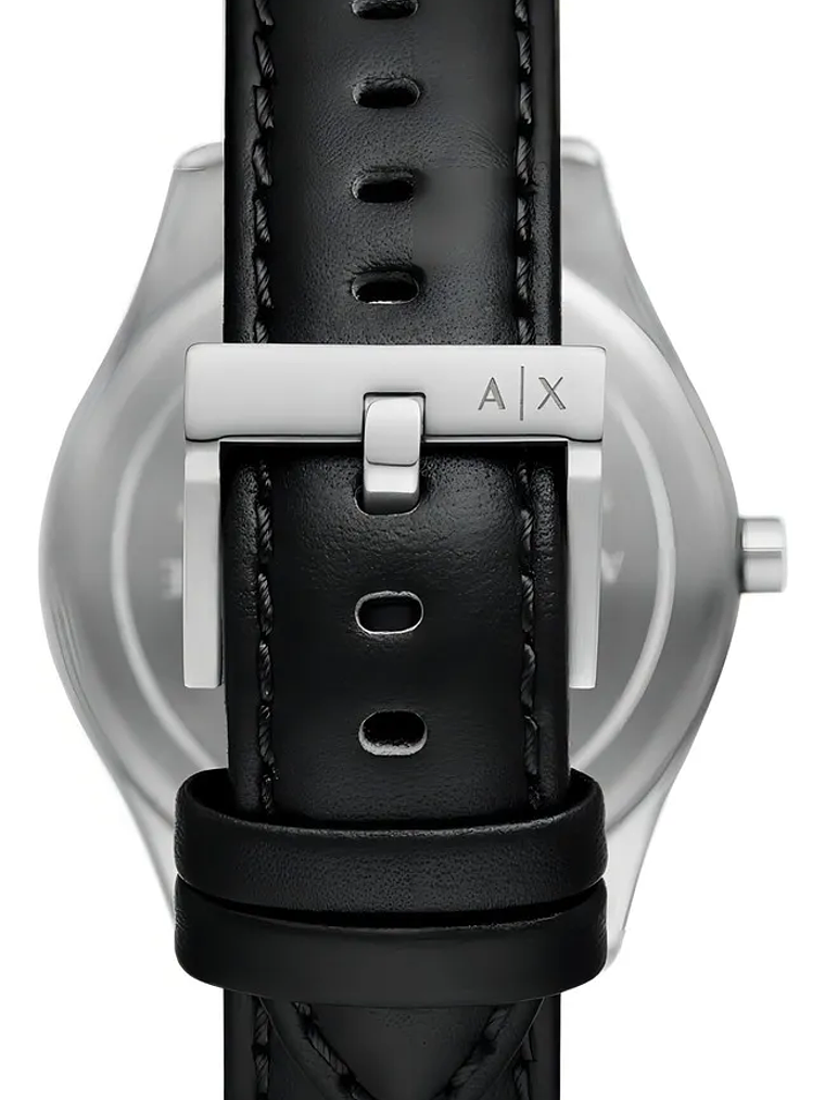 Reloj Hombre Ax Banks Dante De Piel Color De La Correa Negro 2