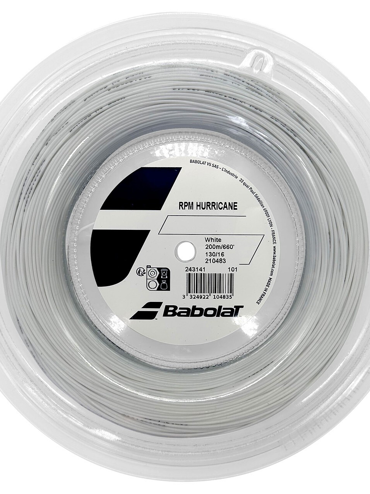 Rollo de Cuerda Babolat Rpm Hurricane Amarillo - 200m 2