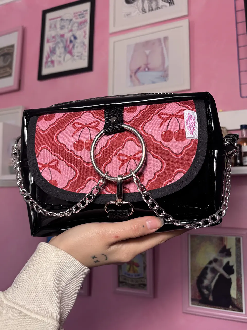 Banano cartera XL lazos cherry 2