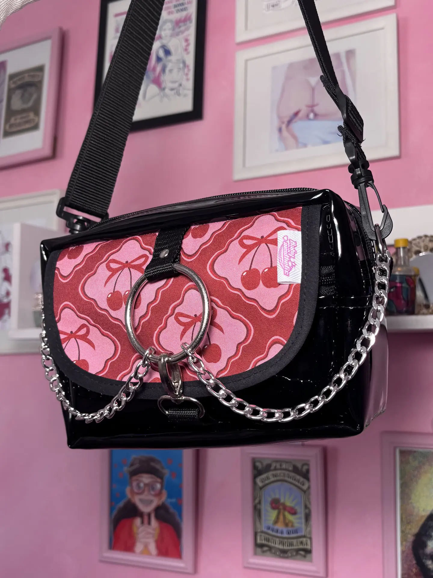 Banano cartera XL lazos cherry 3