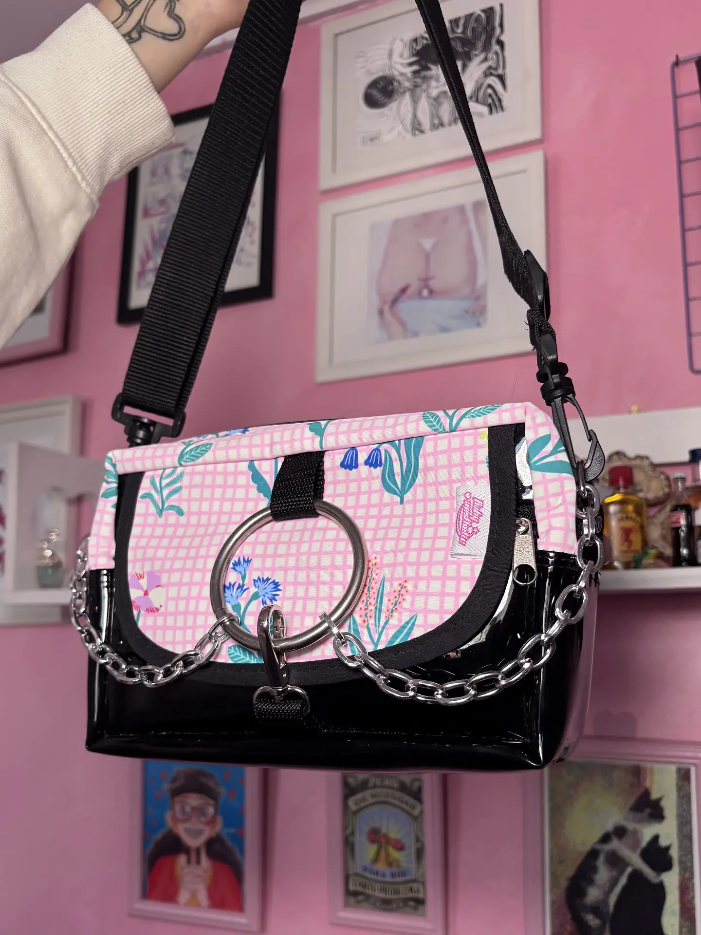 Banano cartera XL flores 3