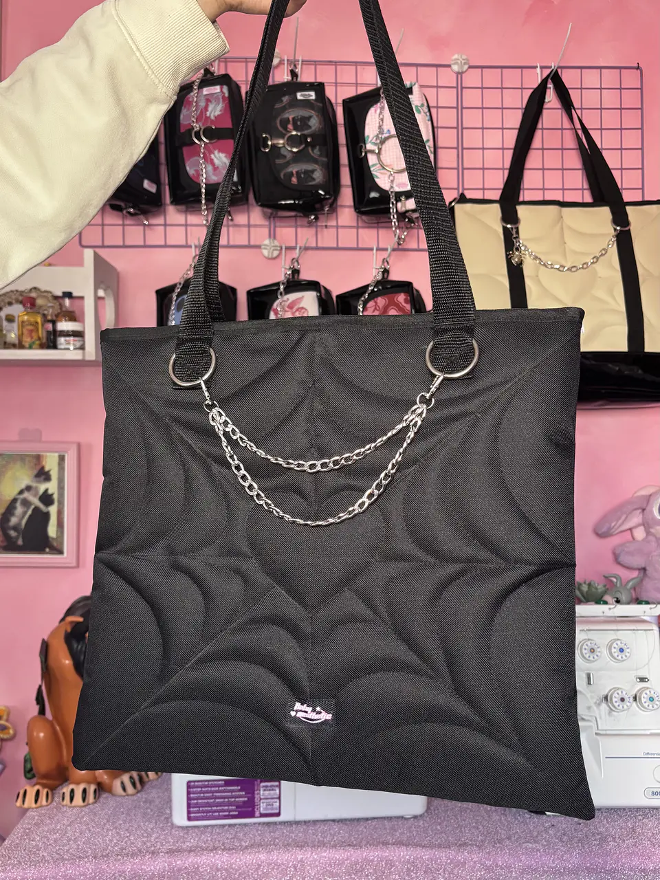 Totebag corazón lona 1