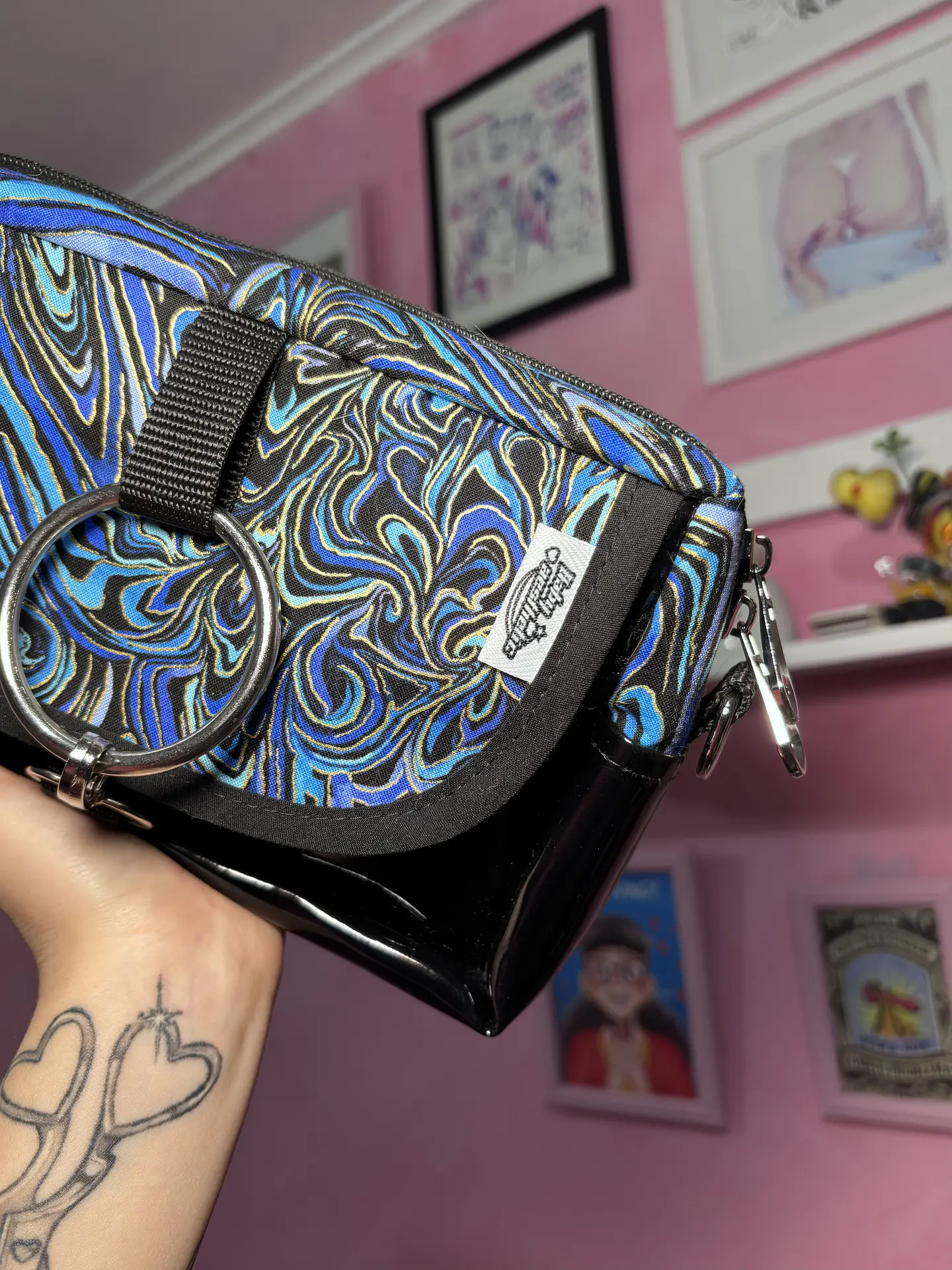 Banano cartera XL distorsión azul 2