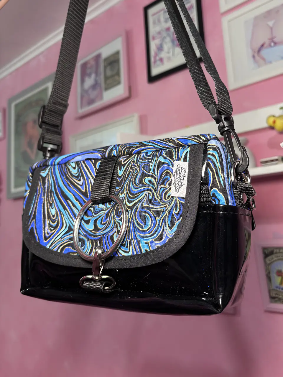 Banano cartera XL distorsión azul 5
