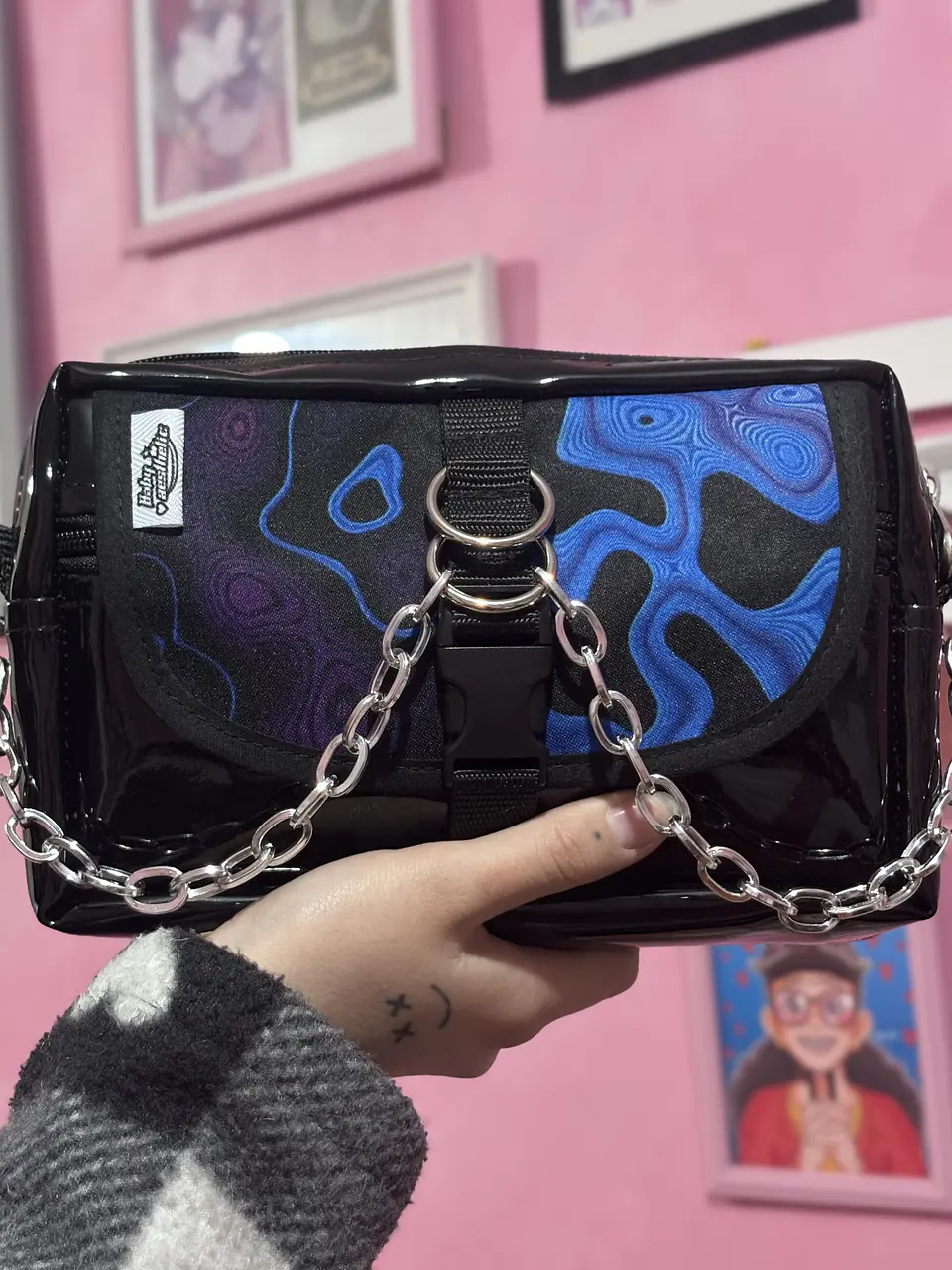 Banano cartera distorsión morado 3