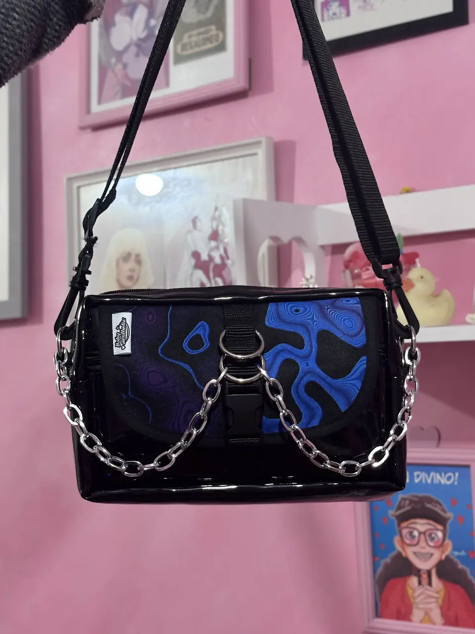 Banano cartera distorsión morado 4