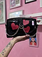 Banano cartera corazones cuerina roja  - Miniatura 1