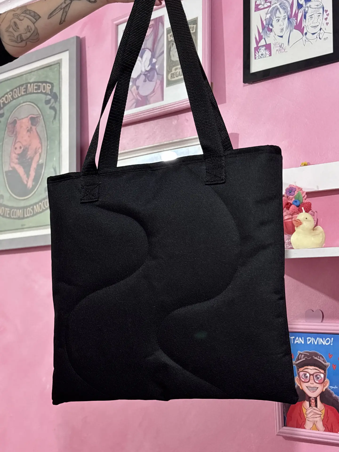 Totebag corazón lona 2