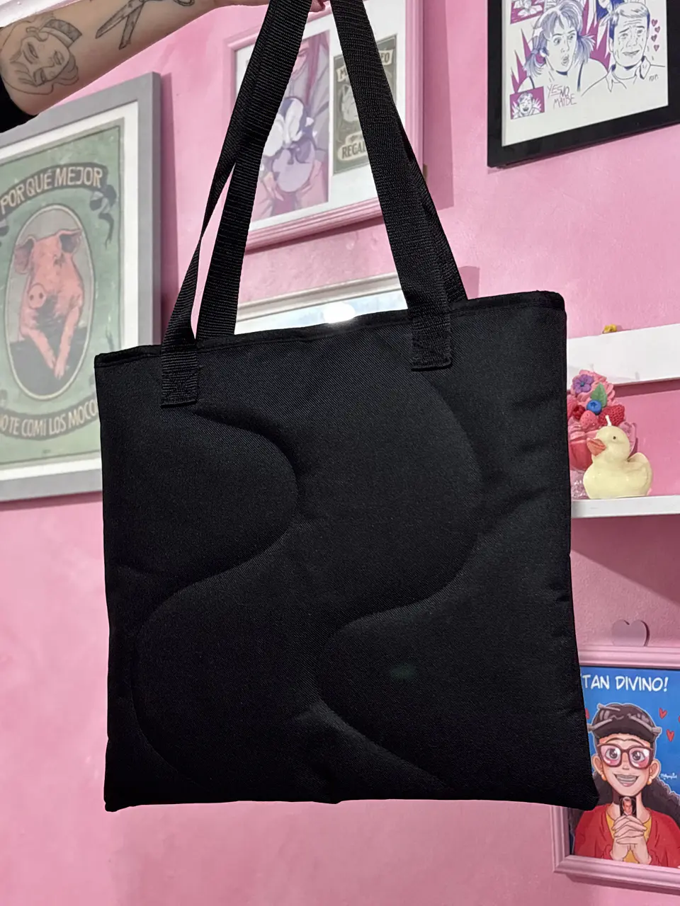 Totebag corazón lona 2