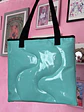 Totebag corazón charol turquesa  - Miniatura 2
