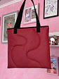 Totebag corazón cuerina roja - Miniatura 2