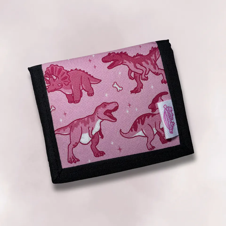 Billeteras dinosaurios rosados 1