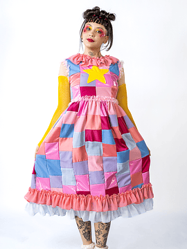 Vestido Patchwork 