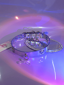  Holographic Ribbon Choker